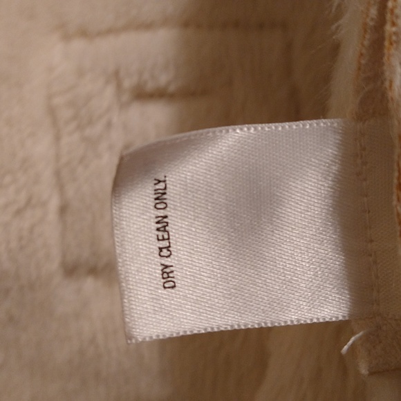 White House Black Market faux suede and fur cream jacket Sz XS - Picture 8 of 8